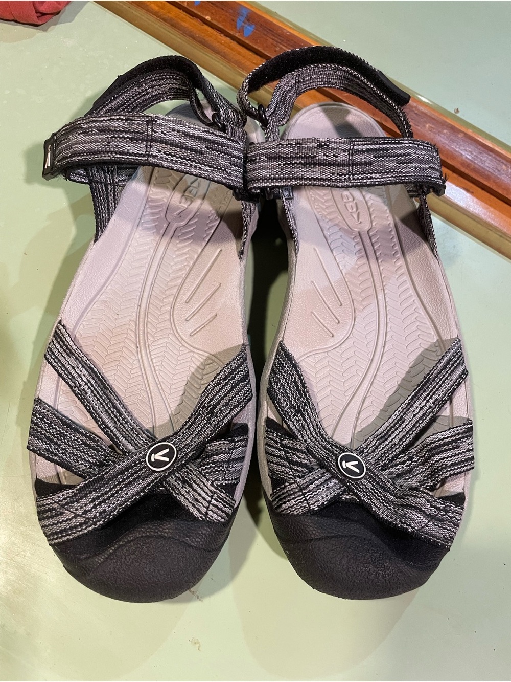 Keen Women's Black and Gray Strappy Outdoor Sandals